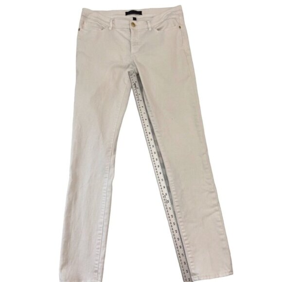 JUICY Couture white jeans medium rise skinny stretchy denim size 30 - Picture 10 of 14